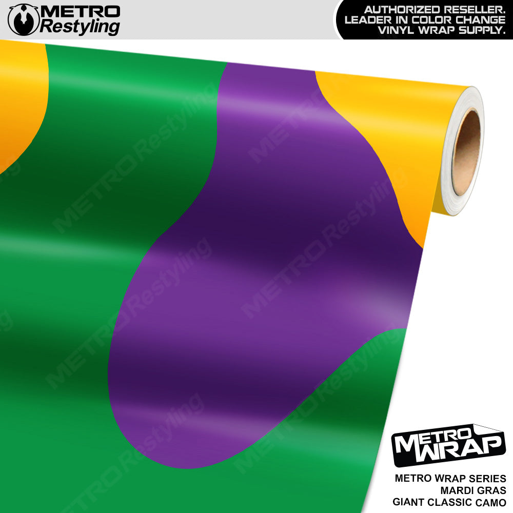Metro Wrap Giant Classic Mardi Gras Camouflage Vinyl Film