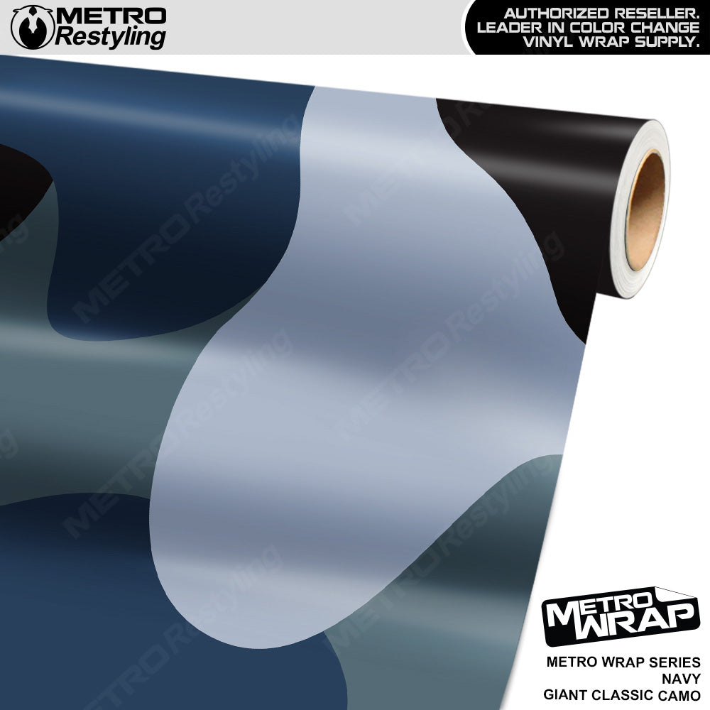 Metro Wrap Giant Classic Navy Camouflage Vinyl Film