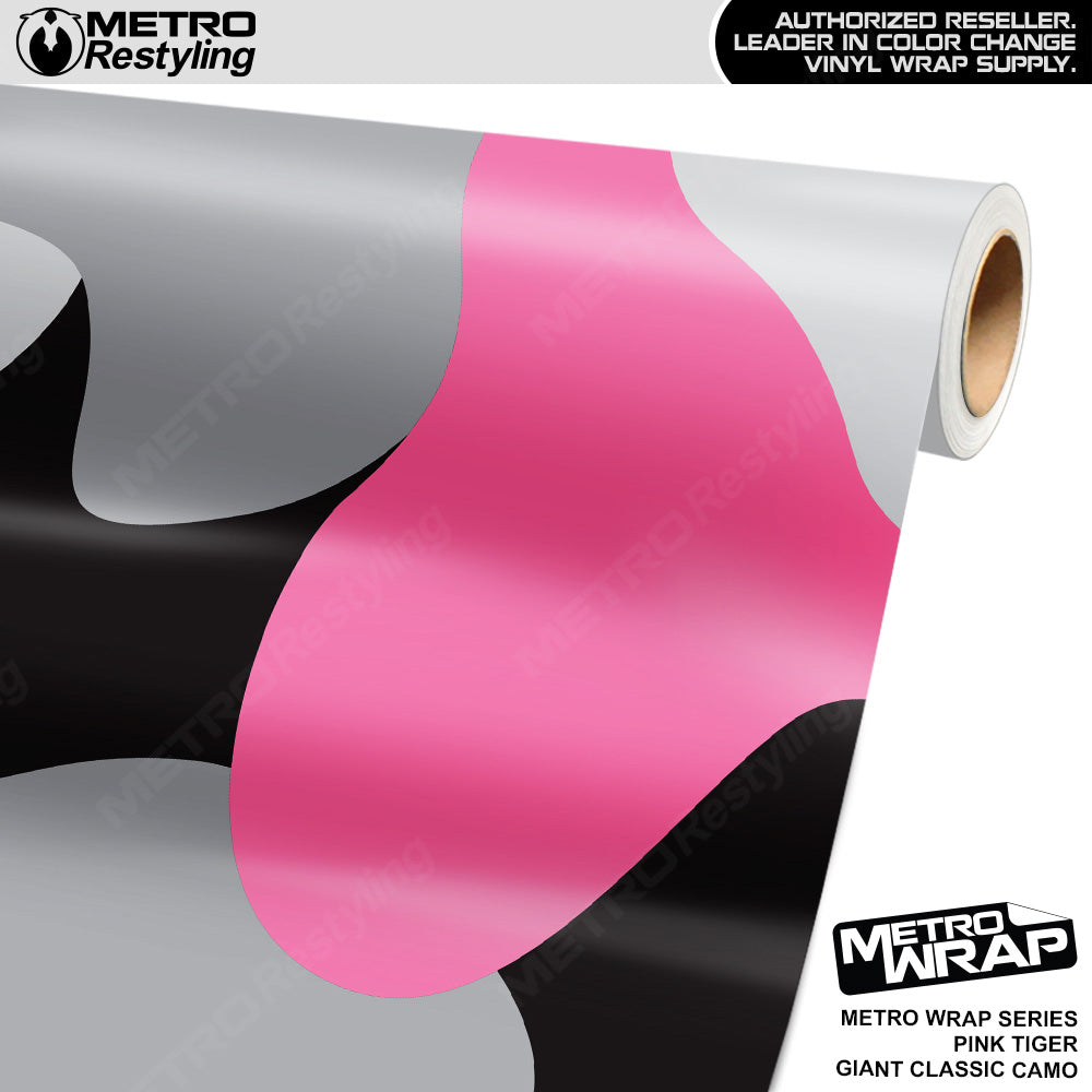 Metro Wrap Giant Classic Pink Tiger Camouflage Vinyl Film