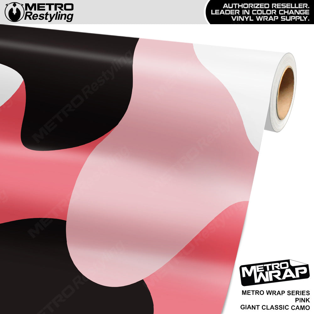 Metro Wrap Giant Classic Pink Camouflage Vinyl Film