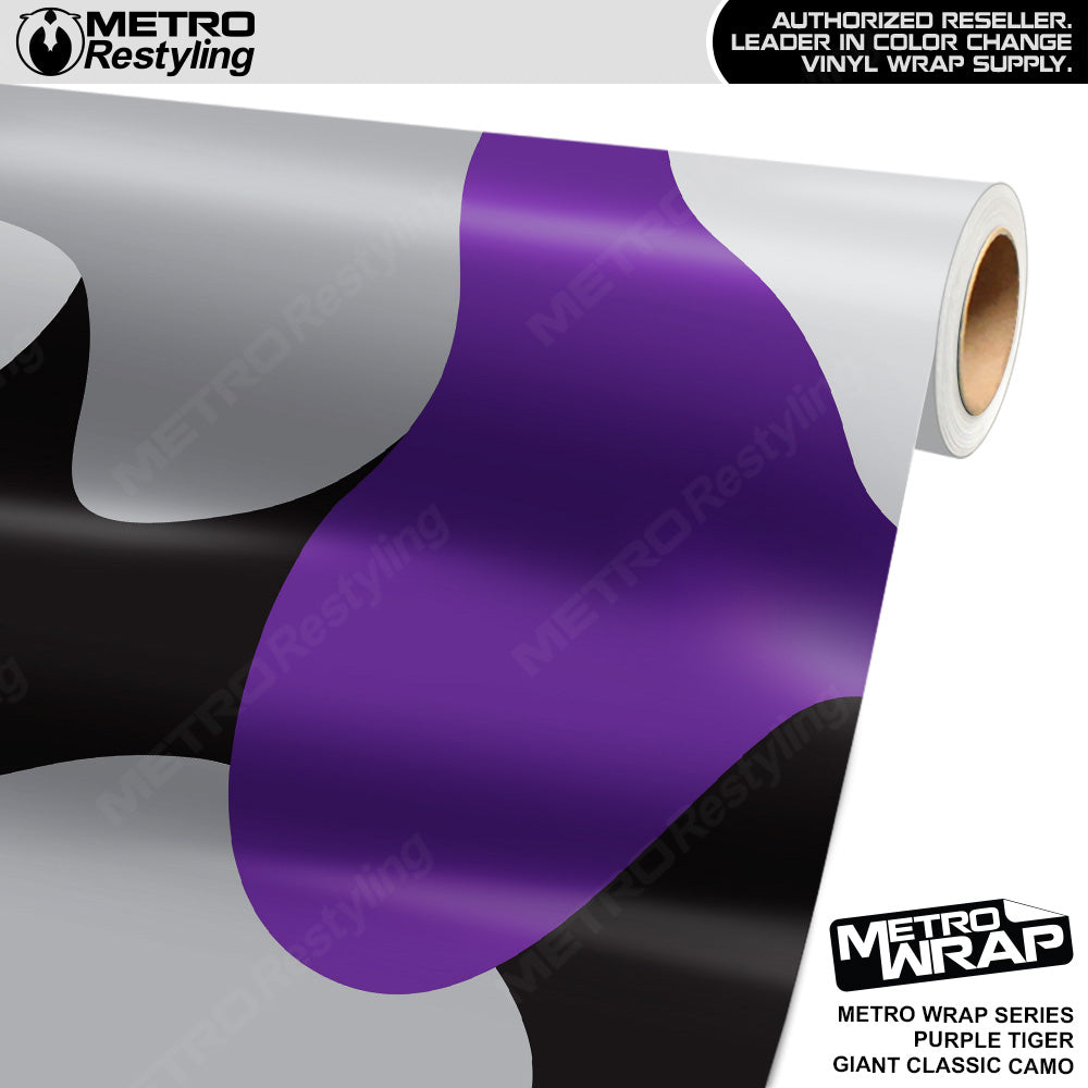 Metro Wrap Giant Classic Purple Tiger Camouflage Vinyl Film