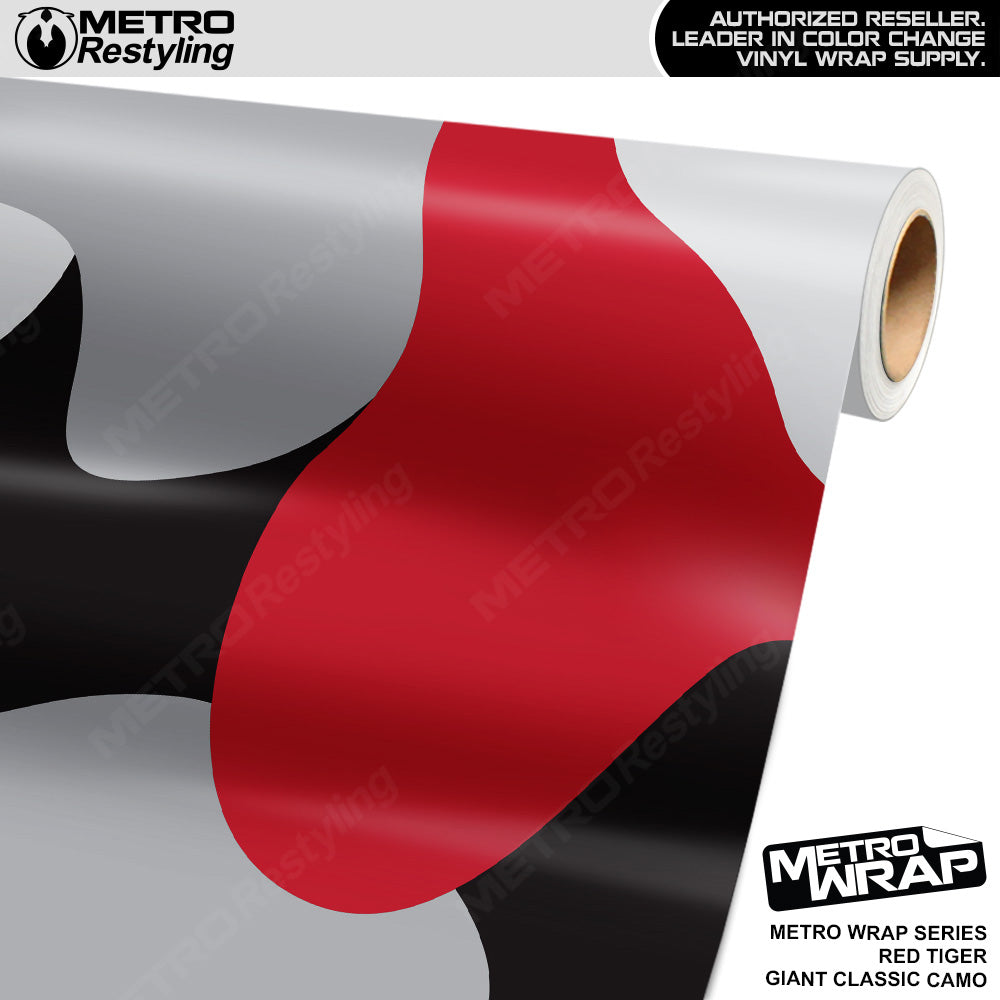 Metro Wrap Giant Classic Red Tiger Camouflage Vinyl Film