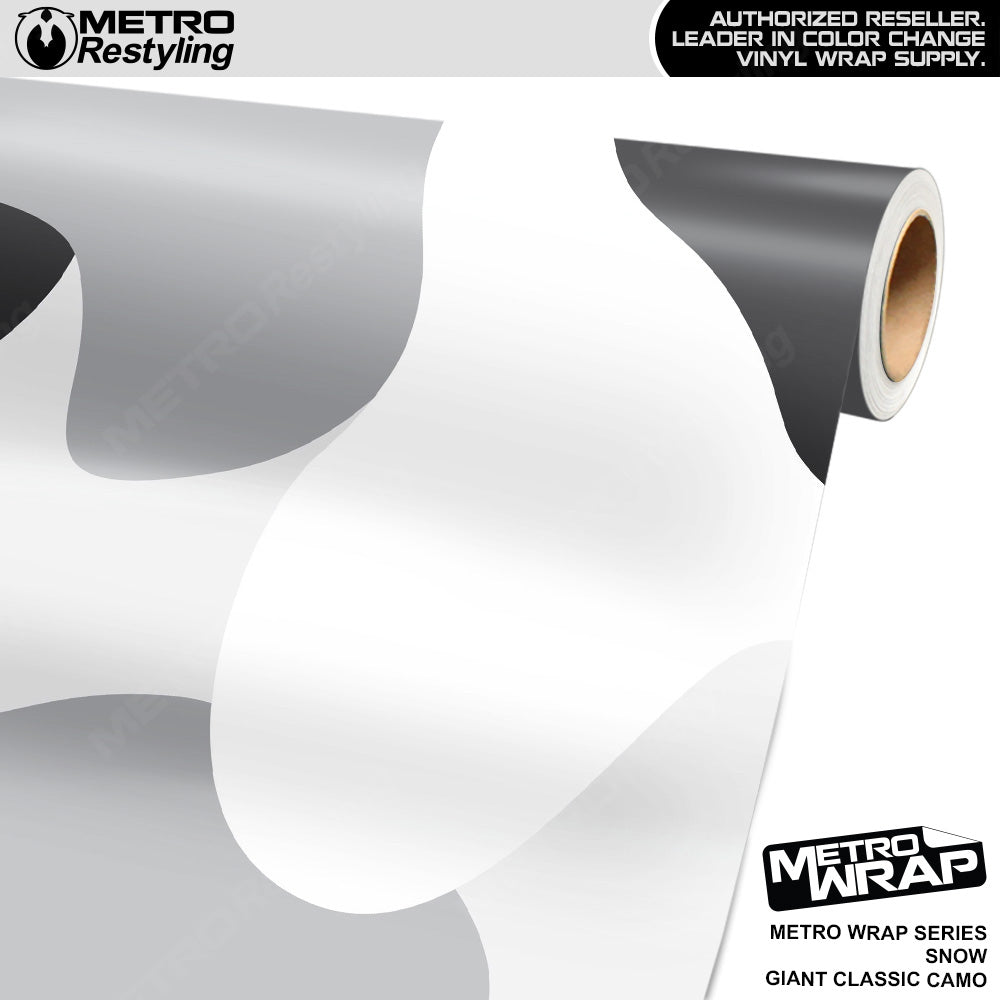 Metro Wrap Giant Classic Snow Camouflage Vinyl Film