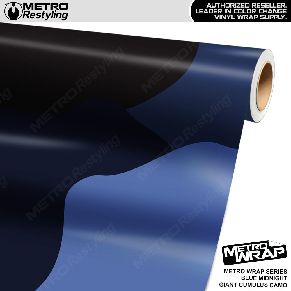 Metro Wrap Giant Cumulus Blue Midnight Camouflage Vinyl Film