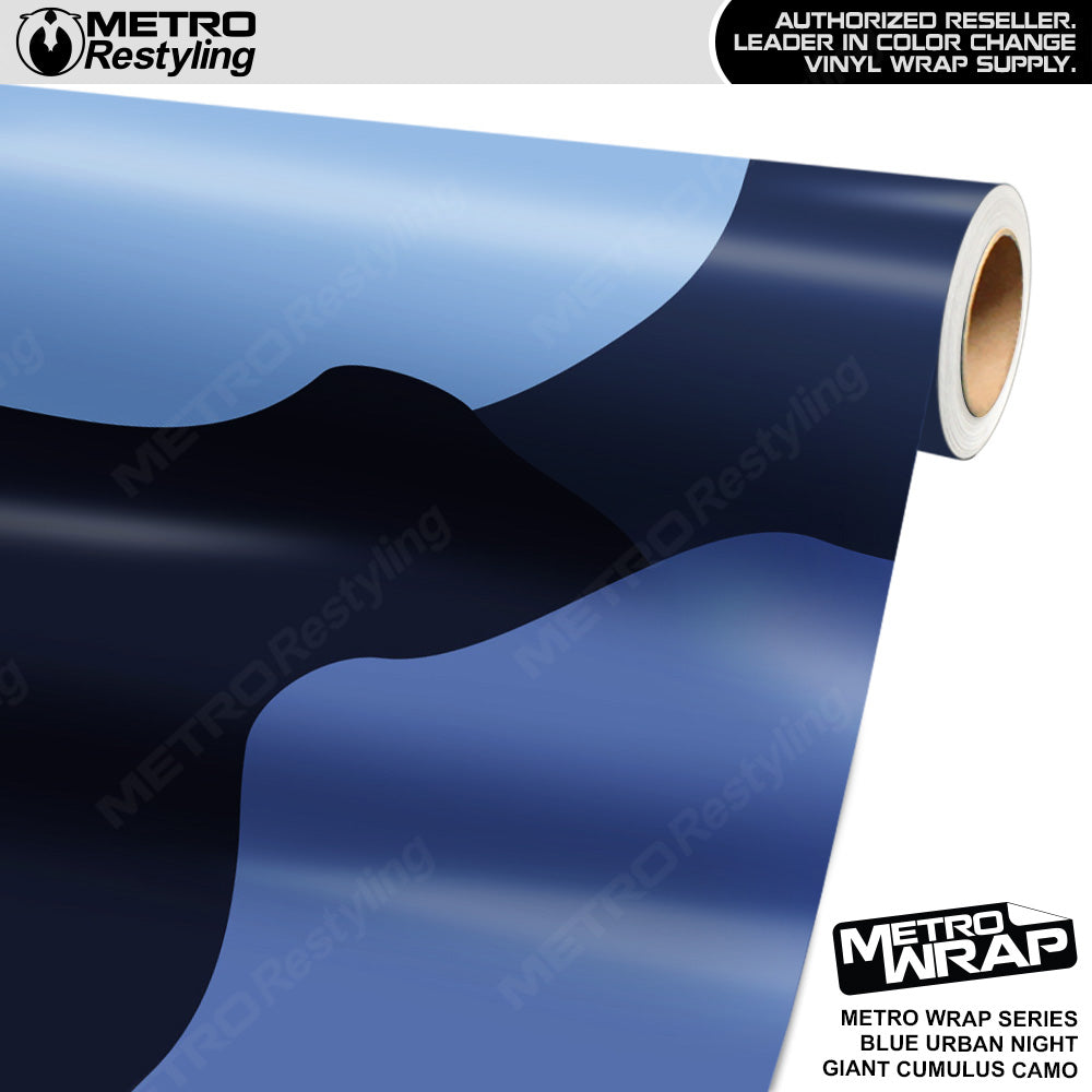 Metro Wrap Giant Cumulus Blue Urban Night Camouflage Vinyl Film