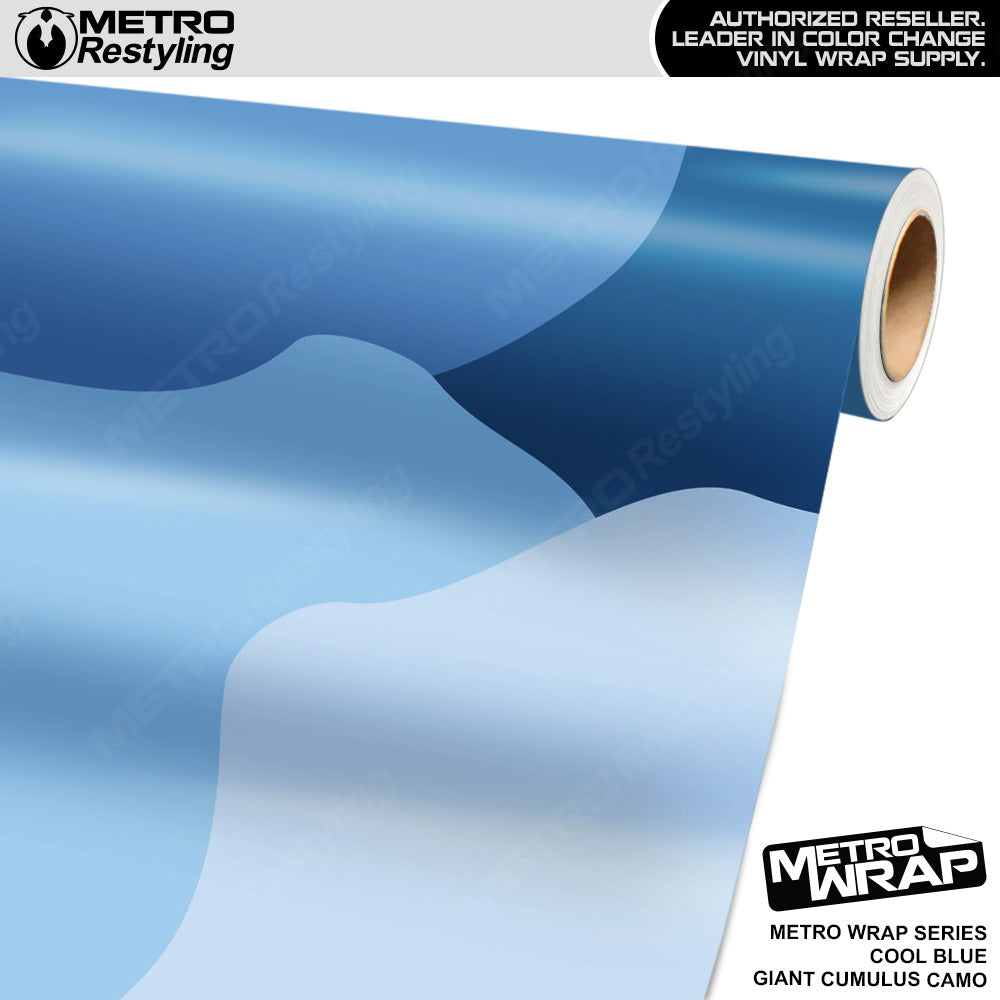Metro Wrap Giant Cumulus Cool Blue Camouflage Vinyl Film