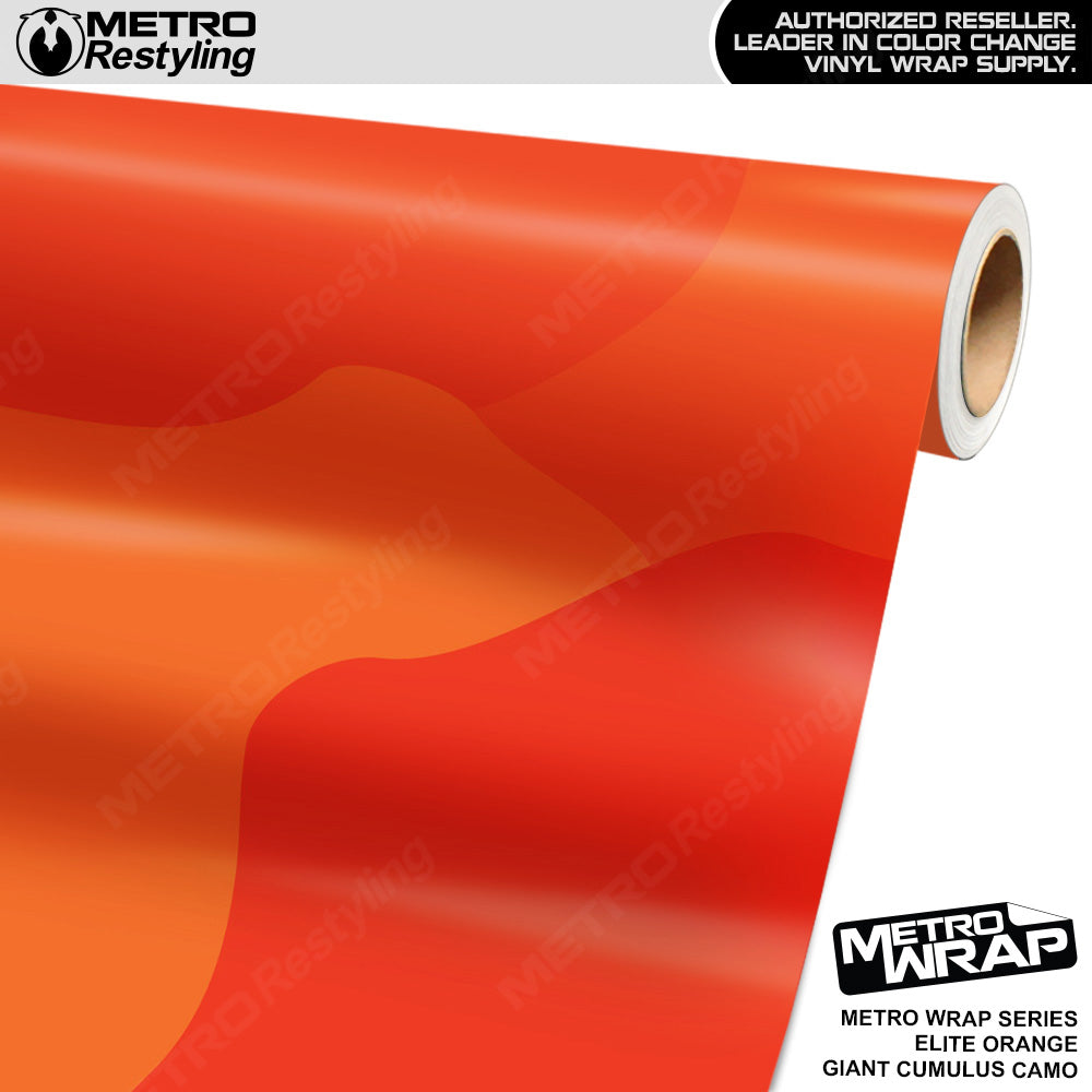 Metro Wrap Giant Cumulus Elite Orange Camouflage Vinyl Film