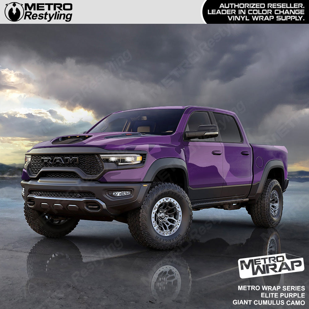 Metro Wrap Giant Cumulus Elite Purple Camouflage Vinyl Film