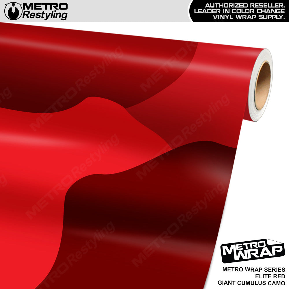 Metro Wrap Giant Cumulus Elite Red Camouflage Vinyl Film