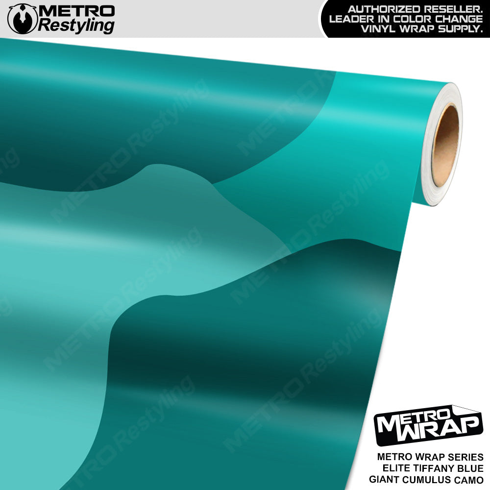 Metro Wrap Giant Cumulus Elite Tiffany Blue Camouflage Vinyl Film