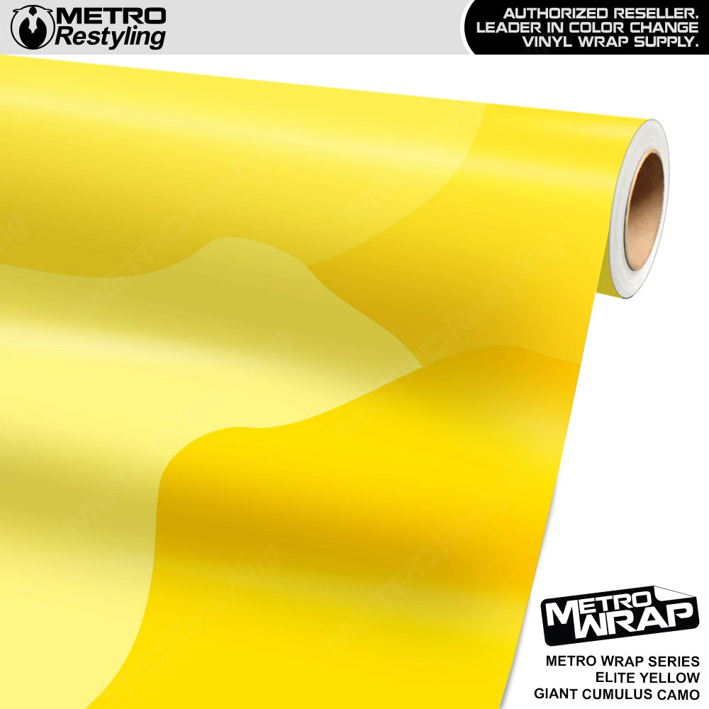 Metro Wrap Giant Cumulus Elite Yellow Camouflage Vinyl Film
