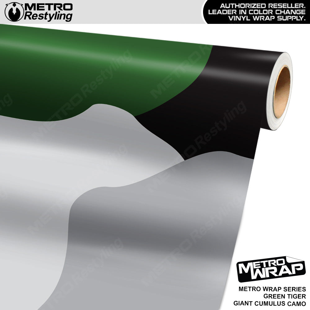 Metro Wrap Giant Cumulus Green Tiger Camouflage Vinyl Film