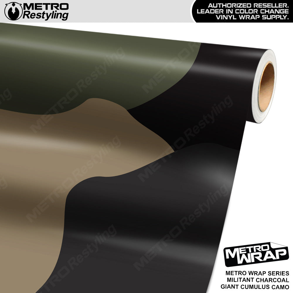 Metro Wrap Giant Cumulus Militant Charcoal Camouflage Vinyl Film