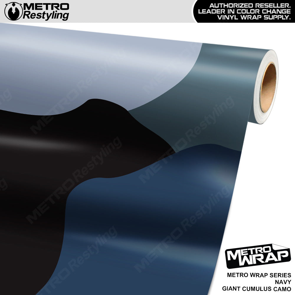 Metro Wrap Giant Cumulus Navy Camouflage Vinyl Film