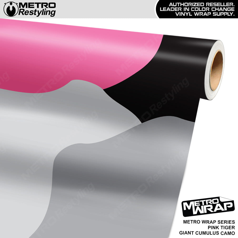 Metro Wrap Giant Cumulus Pink Tiger Camouflage Vinyl Film