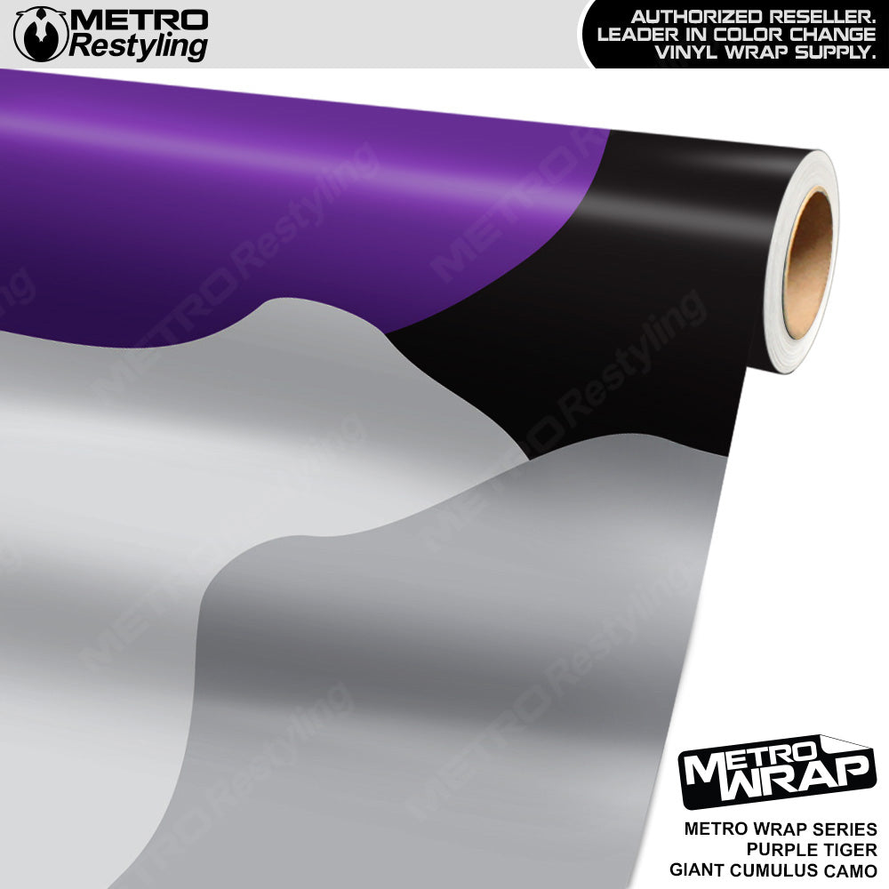 Metro Wrap Giant Cumulus Purple Tiger Camouflage Vinyl Film
