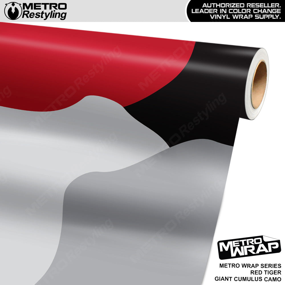 Metro Wrap Giant Cumulus Red Tiger Camouflage Vinyl Film