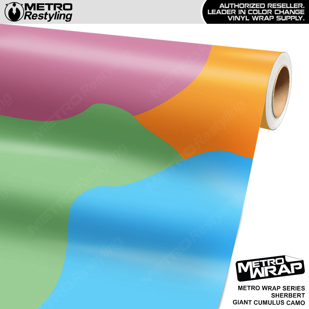 Metro Wrap Giant Cumulus Sherbert Camouflage Vinyl Film