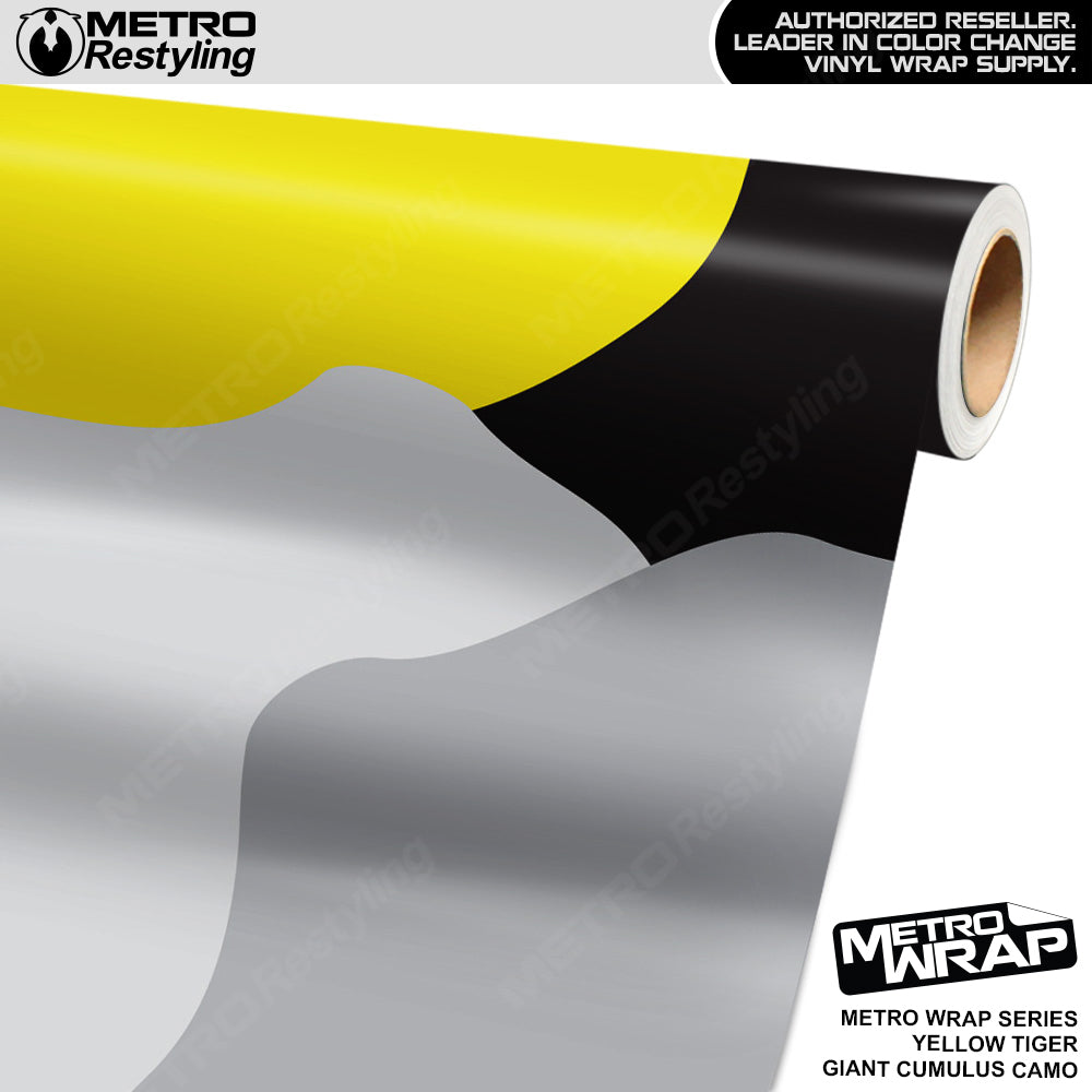 Metro Wrap Giant Cumulus Yellow Tiger Camouflage Vinyl Film