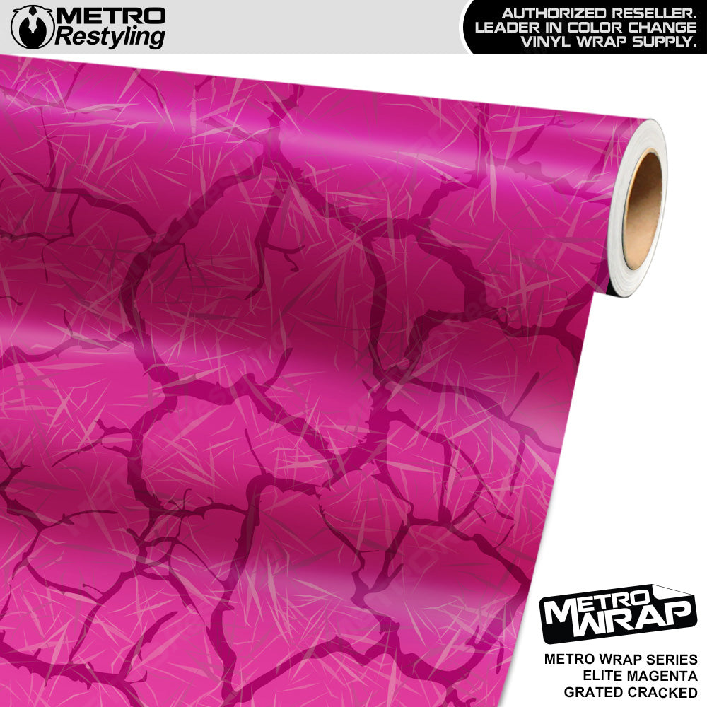 Metro Wrap Grated Cracked Elite Magenta Vinyl Film