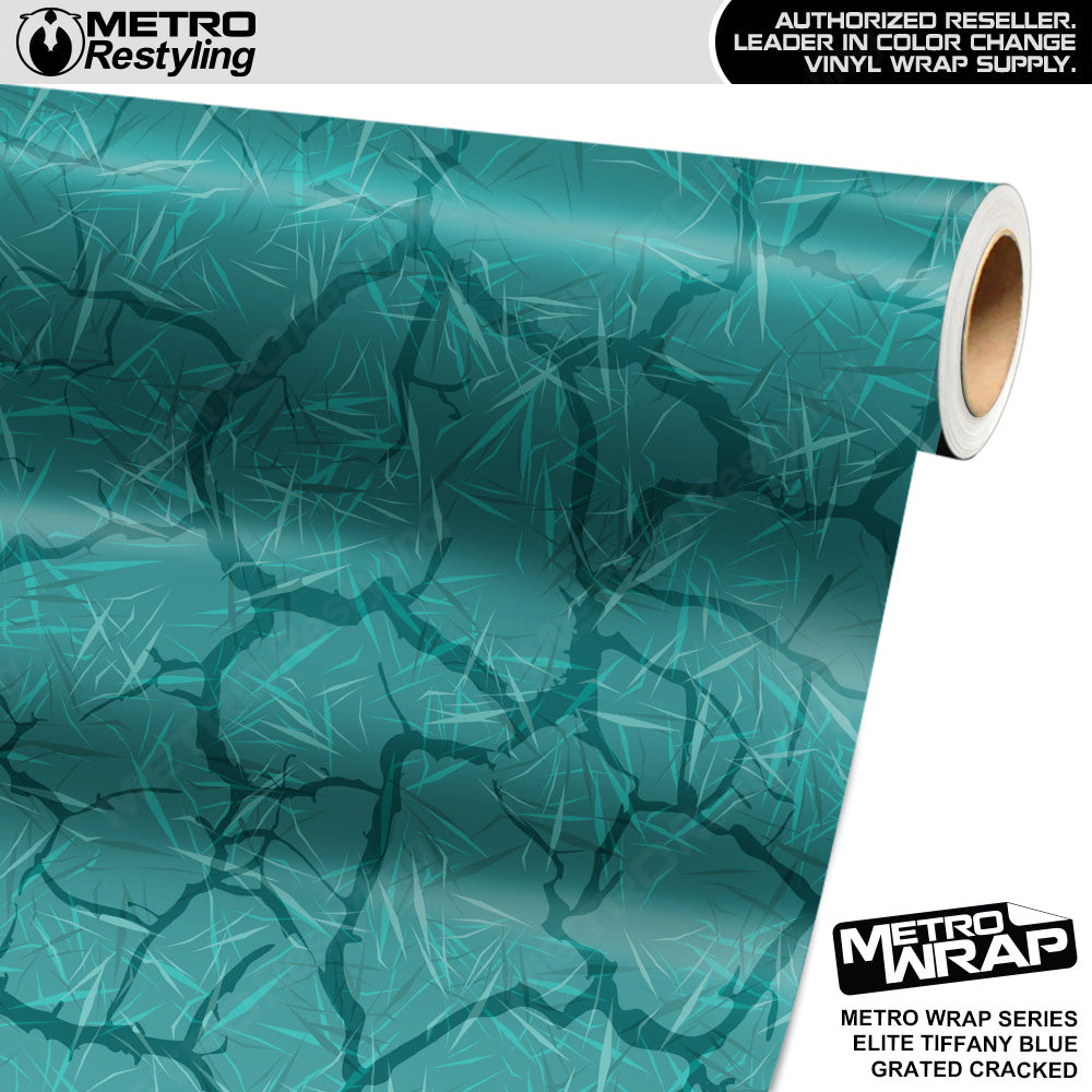 Metro Wrap Grated Cracked Elite Tiffany Blue Vinyl Film
