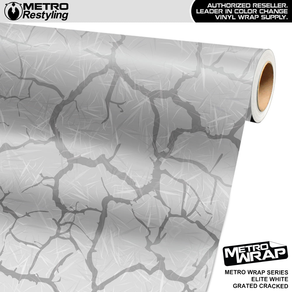 Metro Wrap Grated Cracked Elite White Vinyl Film
