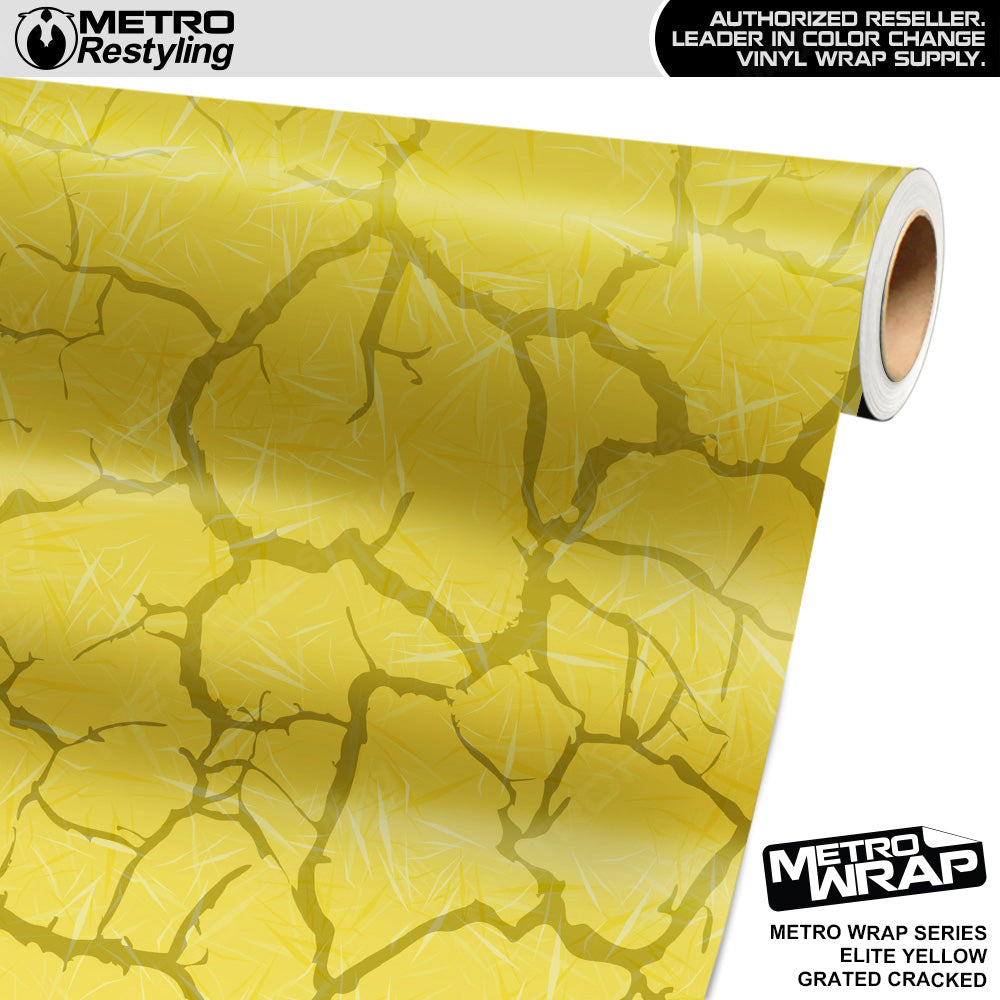 Metro Wrap Grated Cracked Elite Yellow Vinyl Film