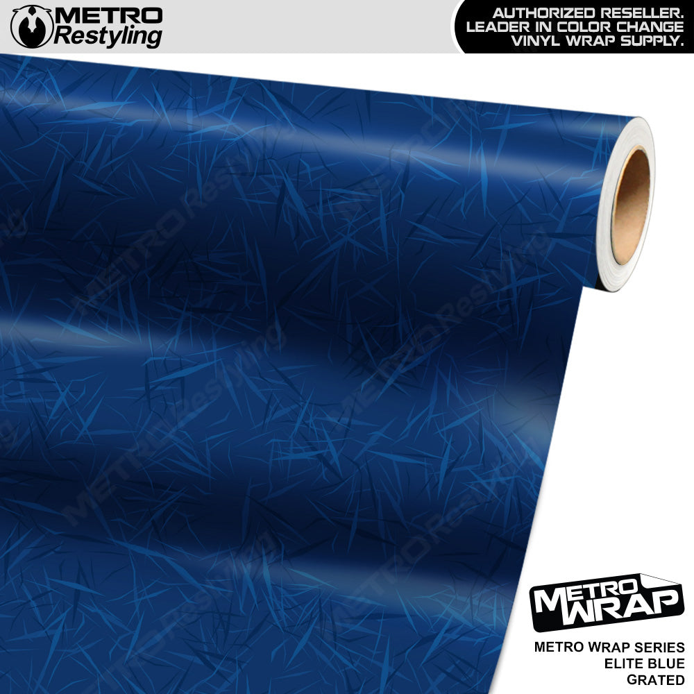 Metro Wrap Grated Elite Blue Vinyl Film