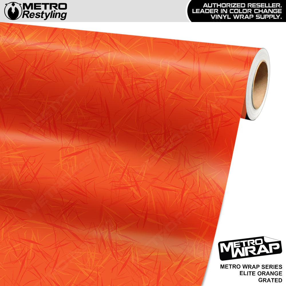 Metro Wrap Grated Elite Orange Vinyl Film