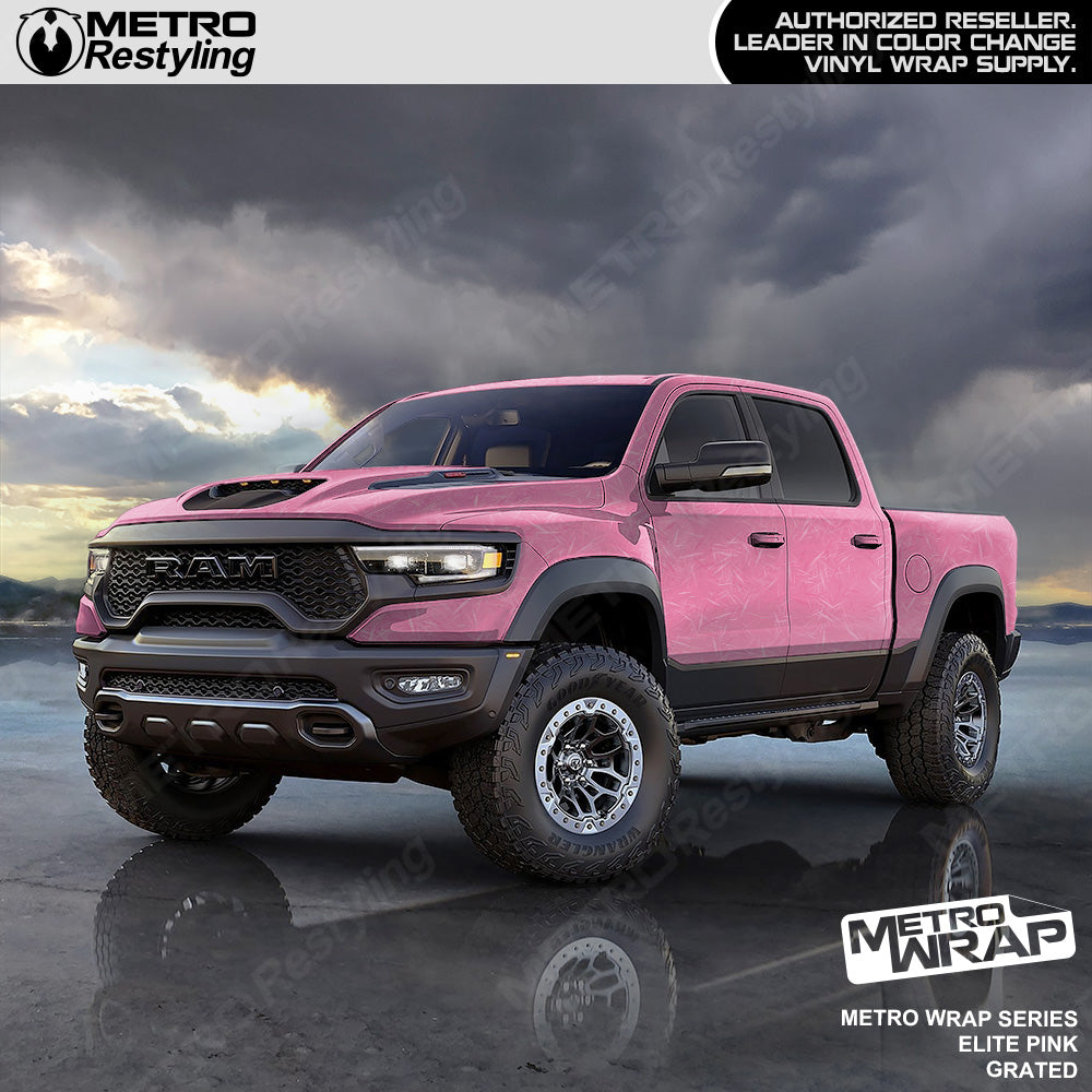 Metro Wrap Grated Elite Pink Truck Wrap