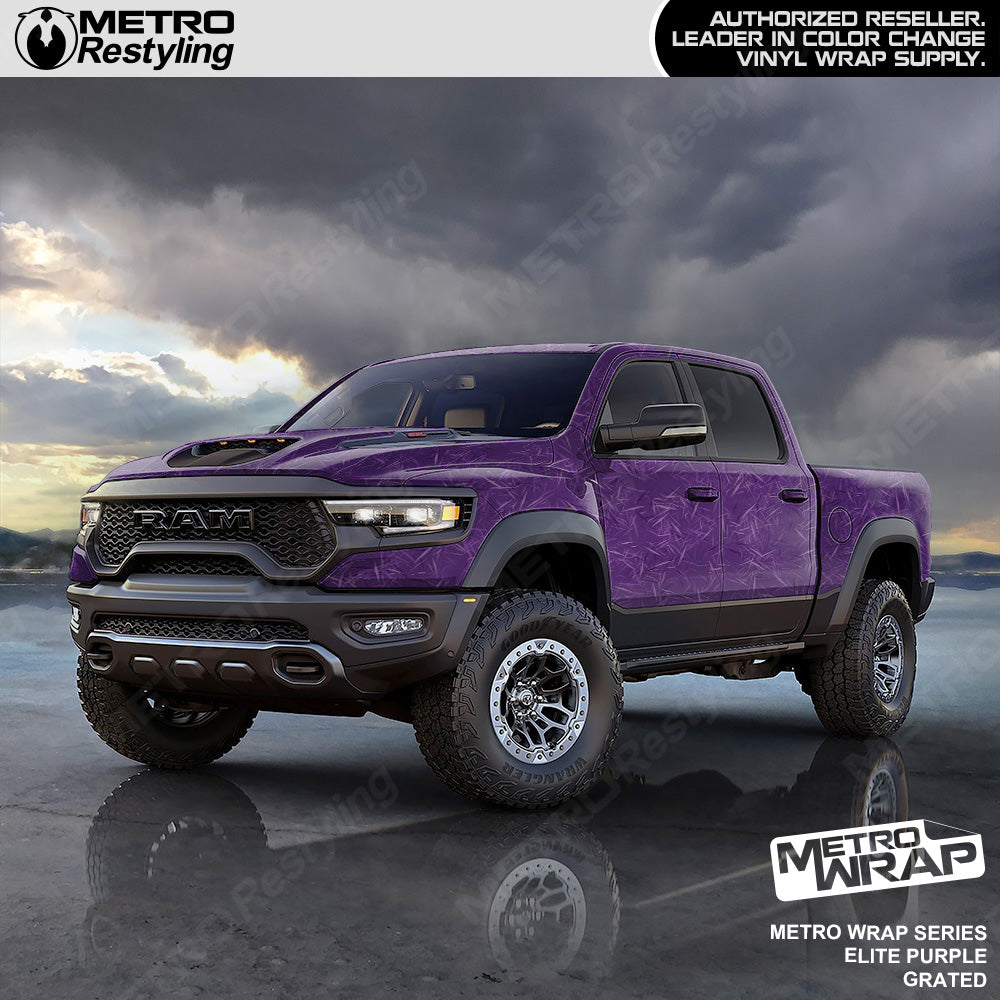 Metro Wrap Grated Elite Purple Truck Wrap