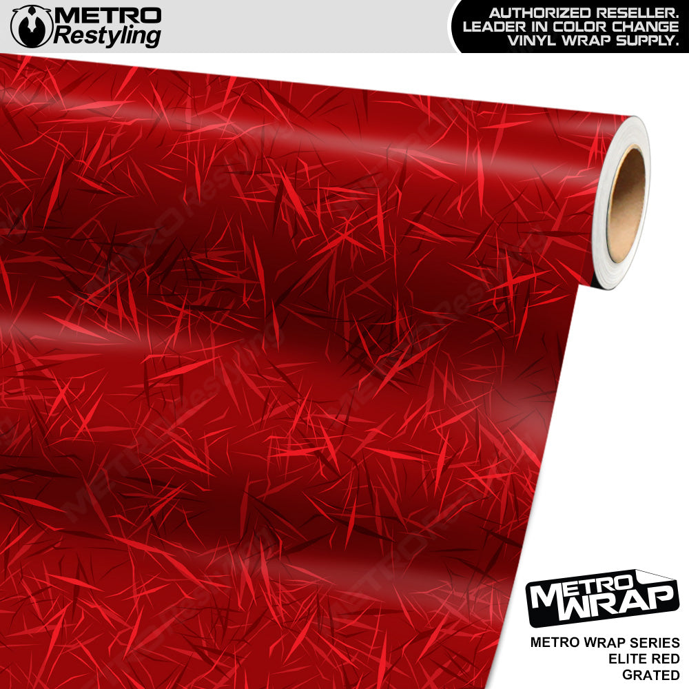 Metro Wrap Grated Elite Red Vinyl Film