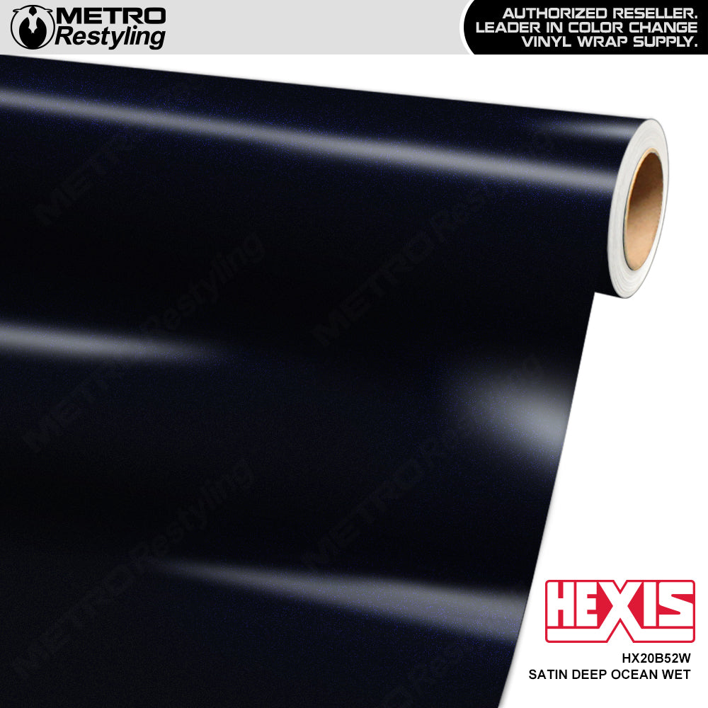 Hexis Satin Deep Ocean Wet Vinyl Wrap | HX20B52W