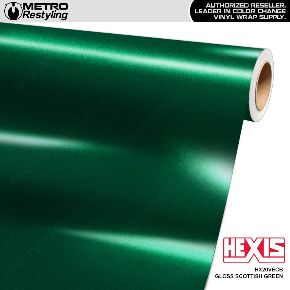 Hexis Gloss Scottish Green Vinyl Wrap | HX20VECB