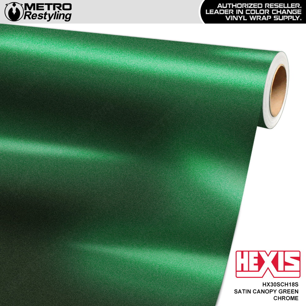 Hexis Satin Canopy Green Vinyl Wrap | HX30SCH18S