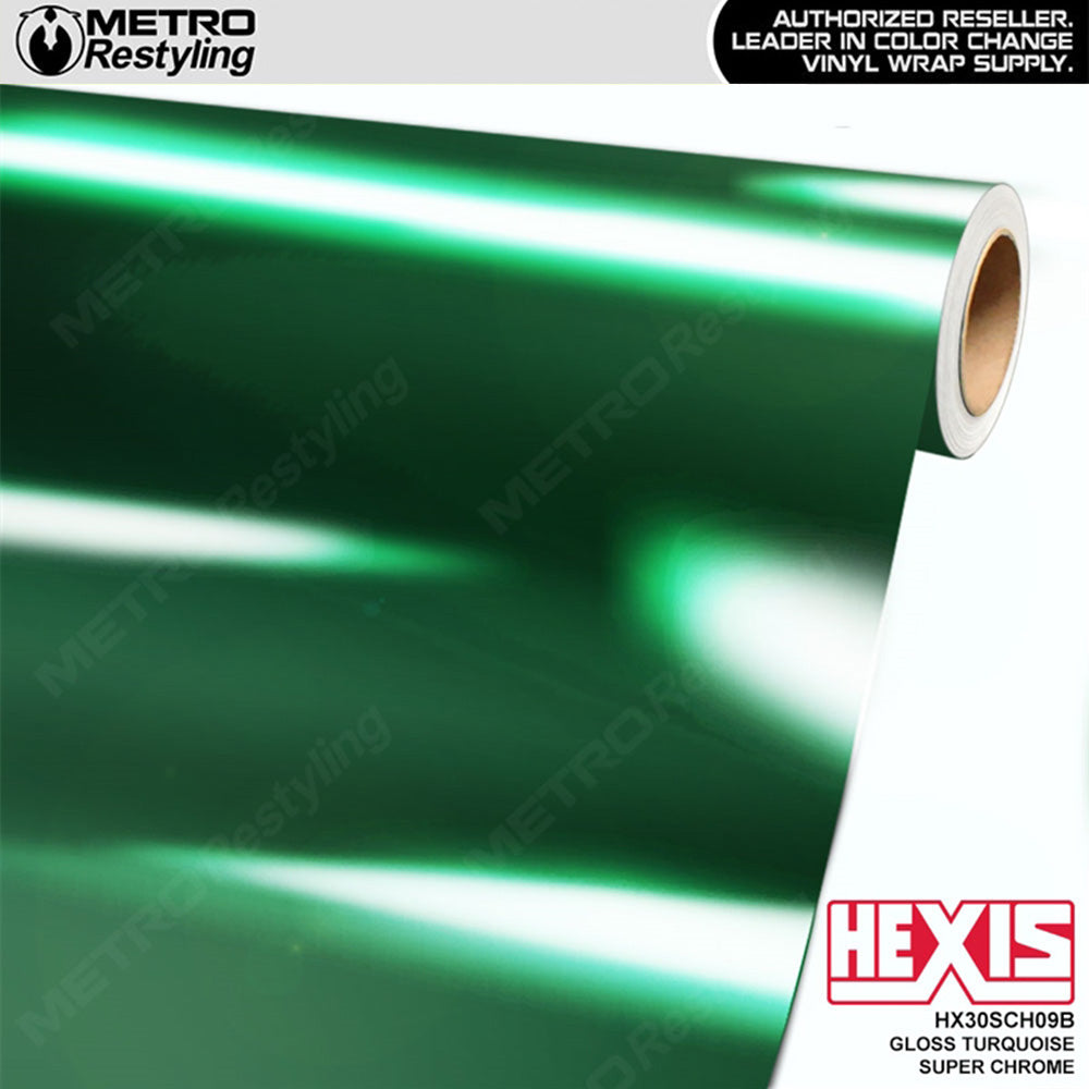 Hexis Gloss Turquoise Super Chrome Vinyl Wrap