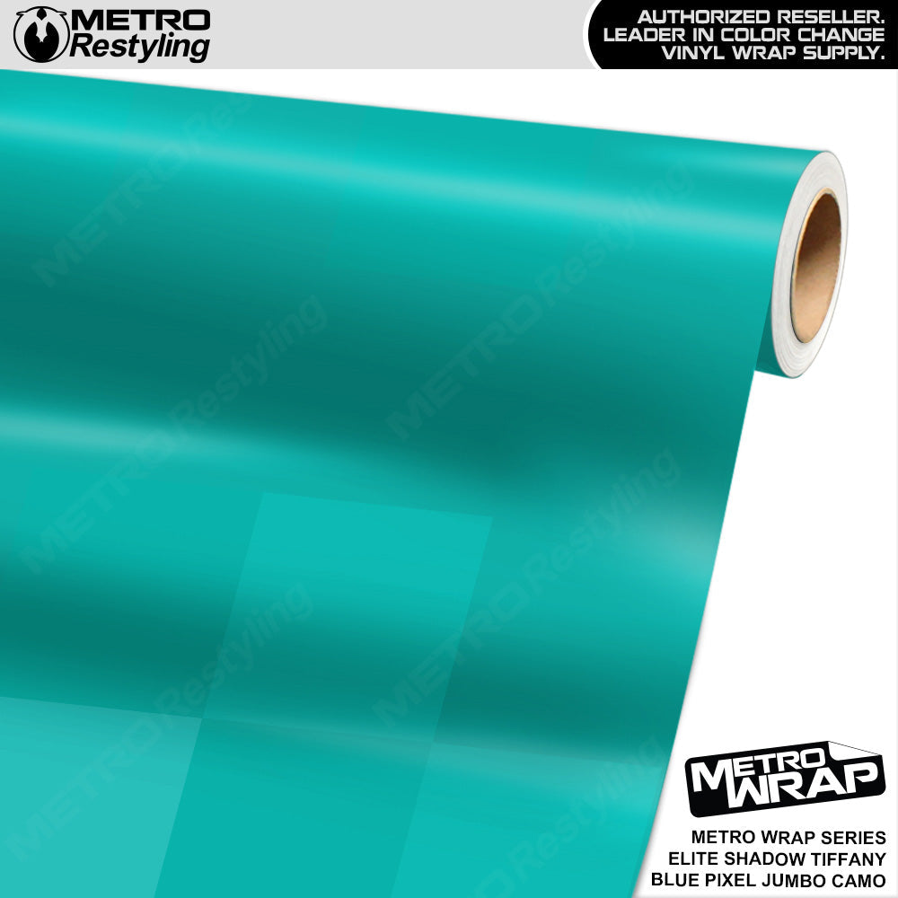 Metro Wrap Jumbo Pixel Elite Shadow Tiffany Blue Camouflage Vinyl Film