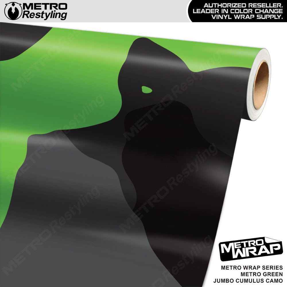 Metro Wrap Jumbo Cumulus Metro Green Camouflage Vinyl Film