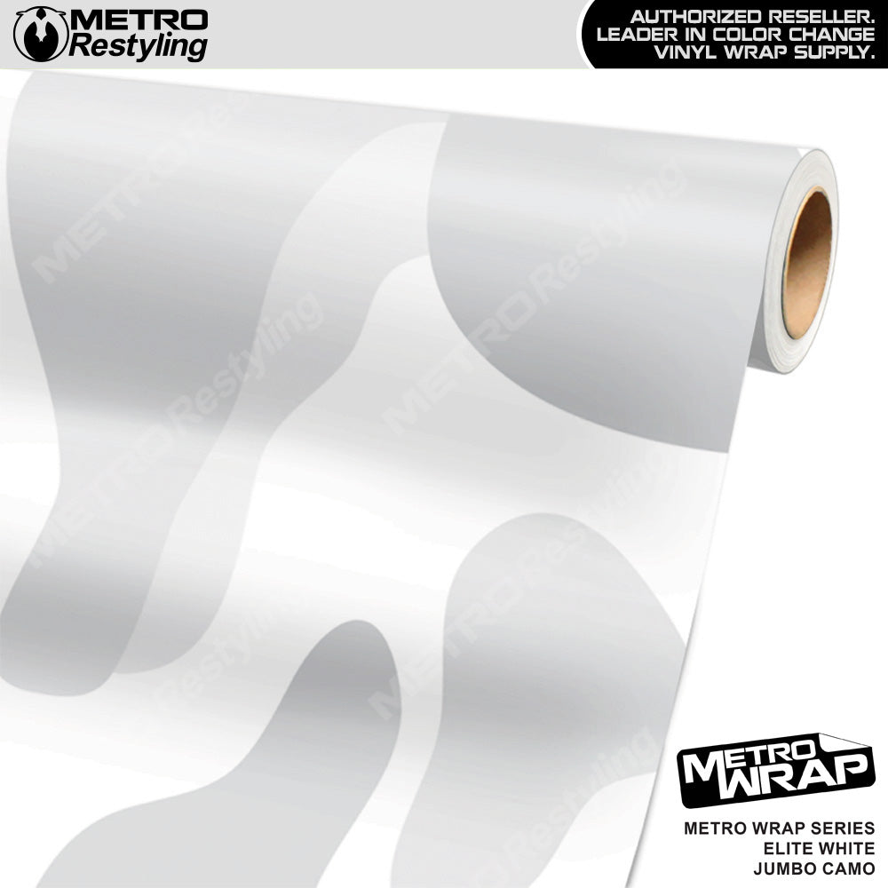 Metro Wrap Jumbo Classic Elite White Camouflage Vinyl Film