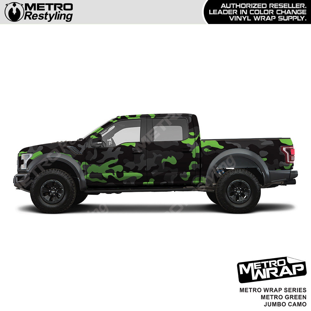 Metro Wrap Jumbo Classic Metro Green Camouflage Vinyl Film