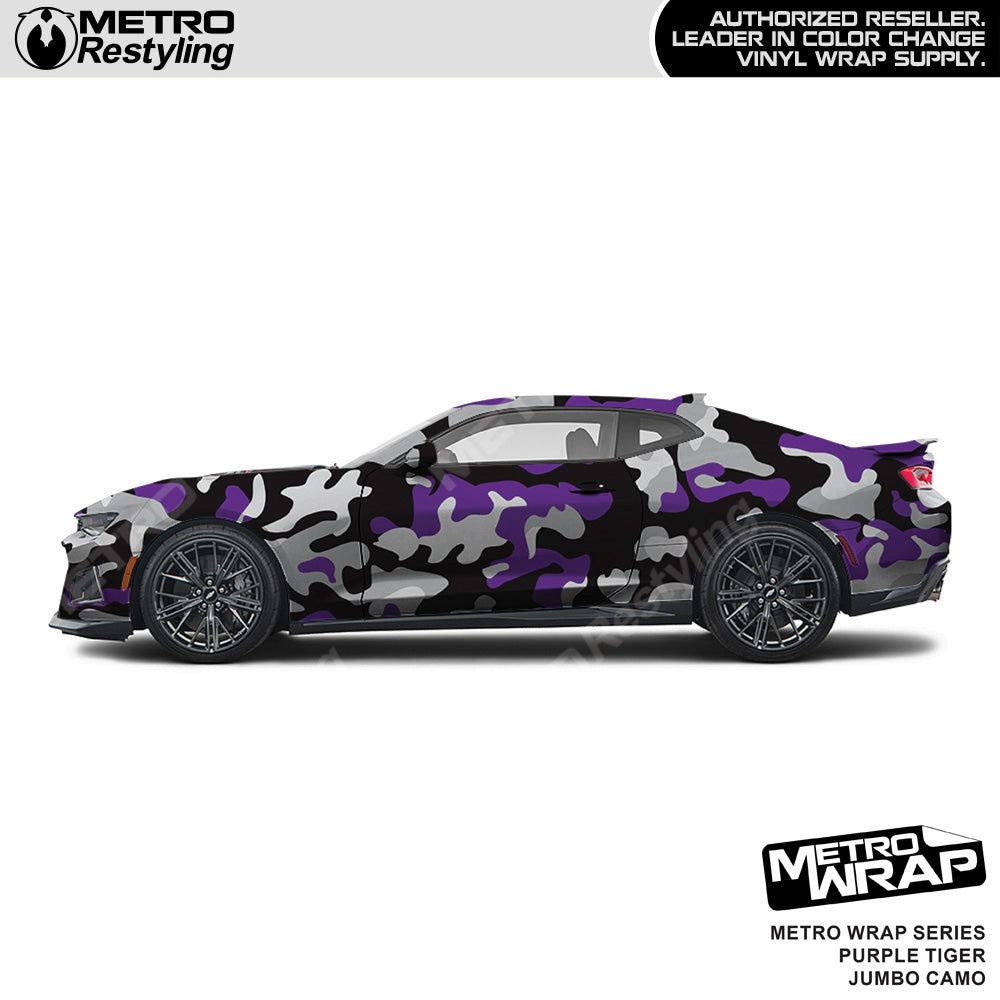 Metro Wrap Jumbo Classic Purple Tiger Camouflage Vinyl Film