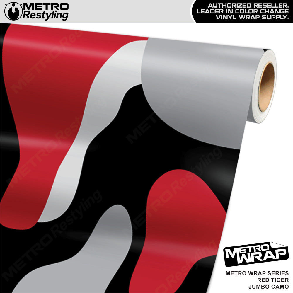 Metro Wrap Jumbo Classic Red Tiger Camouflage Vinyl Film - Avery Dennison Film - Satin Finish | BLOWOUT STOCK | (69 sq ft) | 168534