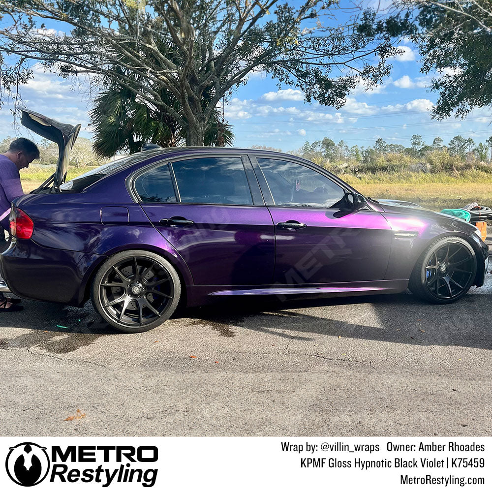 Gloss Hypnotic Black Violet Vinyl Wrap - KPMF | Metro Restyling