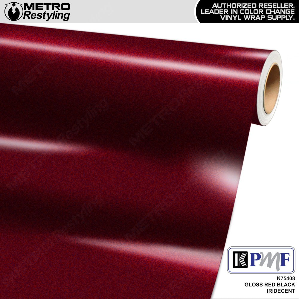 KPMF Gloss Red Black Iridescent Vinyl Wrap