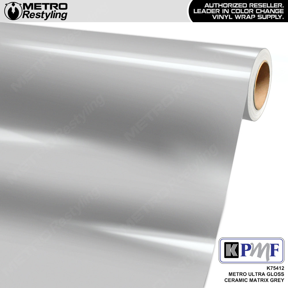 KPMF K75400 Metro Ultra Gloss Ceramic Matrix Gray Vinyl Wrap | K75412