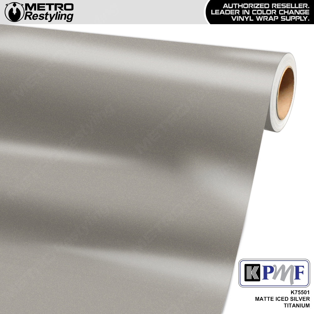 KPMF K75500 Matte Iced Silver Titanium Vinyl Wrap