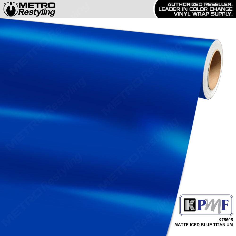 Matte Iced Blue Titanium Vinyl Wrap