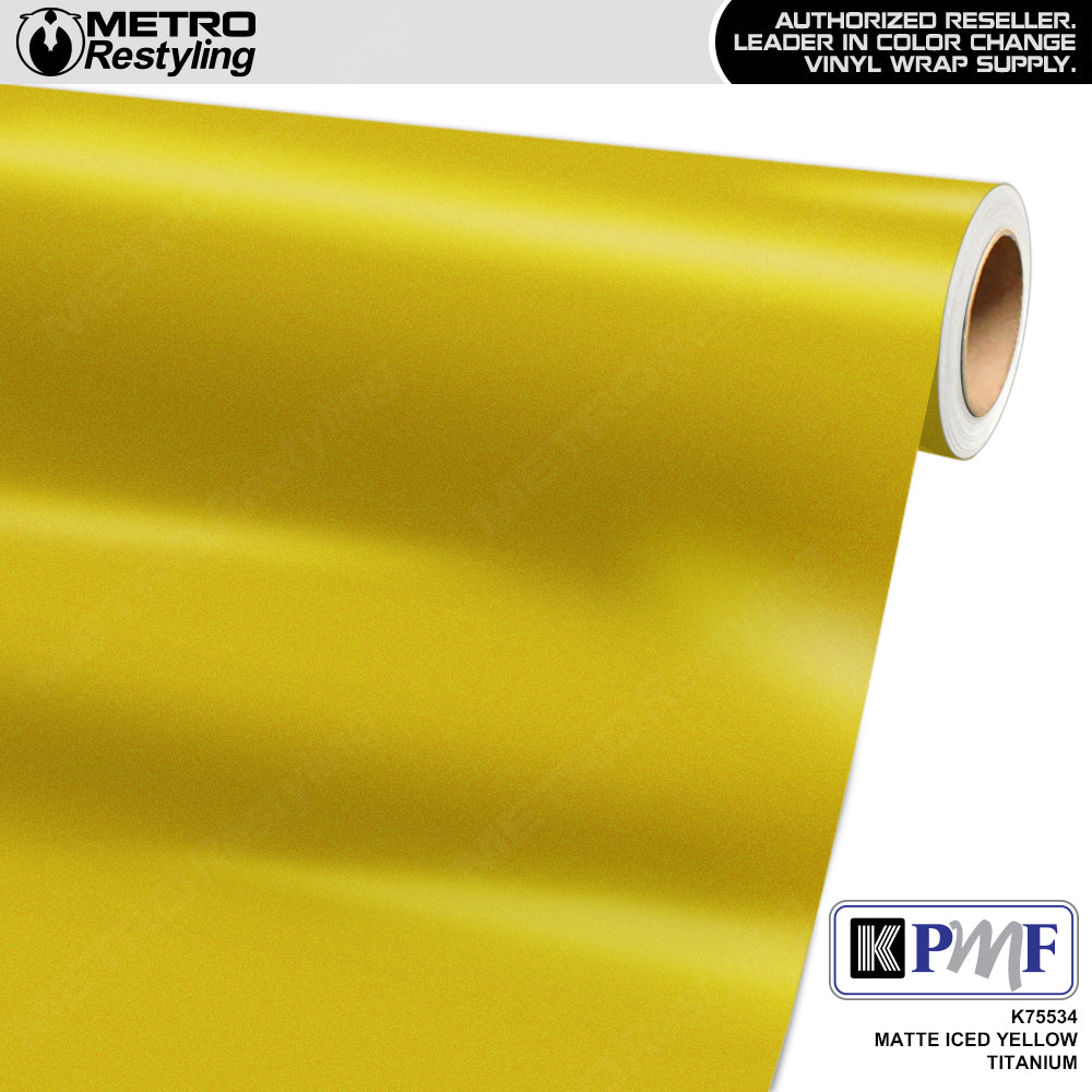 KPMF K75500 Matte Iced Yellow Titanium Vinyl Wrap