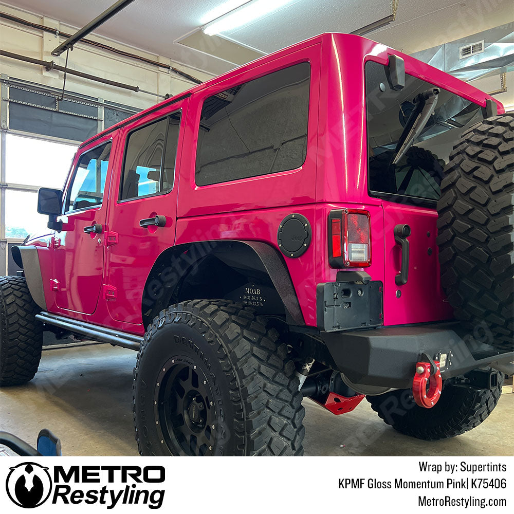 KPMF Gloss Momentum Pink Jeep Wrangler Vinyl Wrap