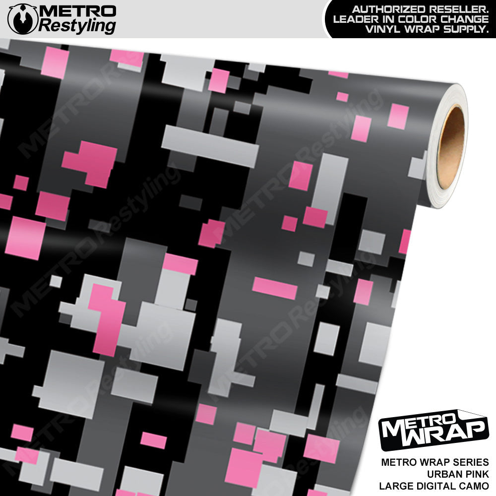 Metro Wrap Large Digital Urban Pink Camouflage Vinyl Film